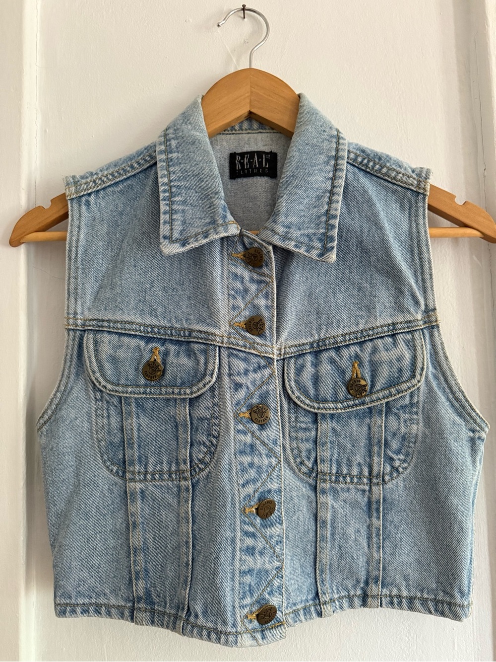 Vintage denim 90’s style vest